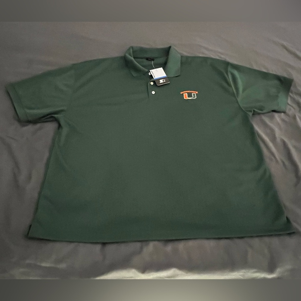 Miami Hurricanes polo golf vintage Starter shirt